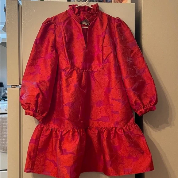 red fil coupe palmerston dress kissedwithcurves on LTK